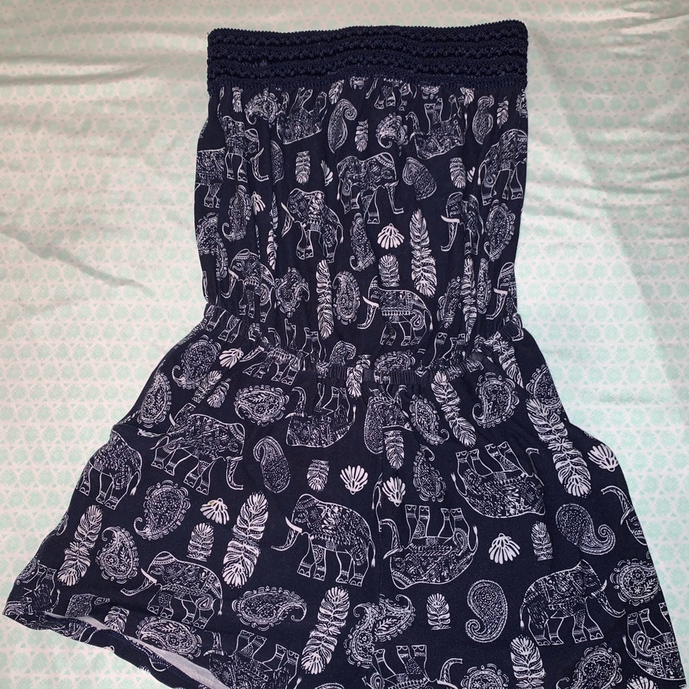 Derek Heart Strapless Romper!